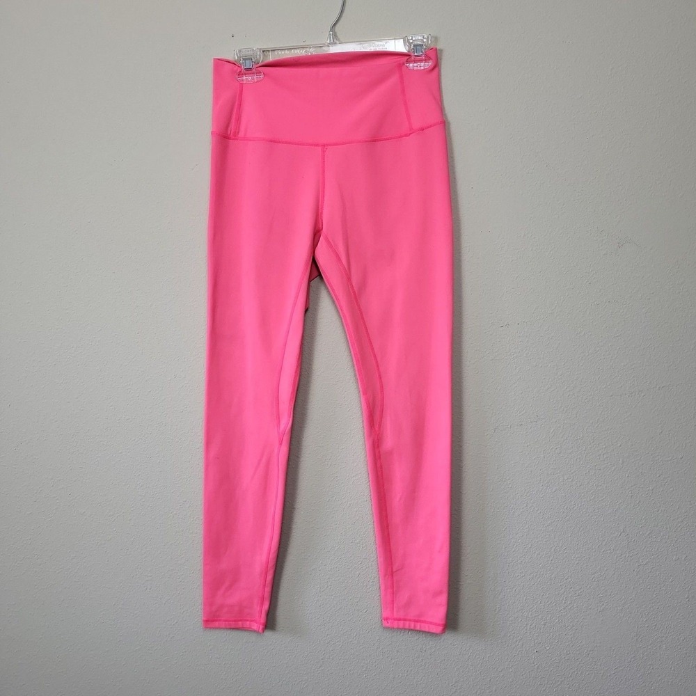 Ethos Womens‎ Pink Elastic High Waist Pull On Activewear Leggings Size Large